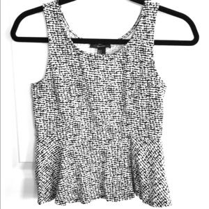 Adorable Black and White Peplum!